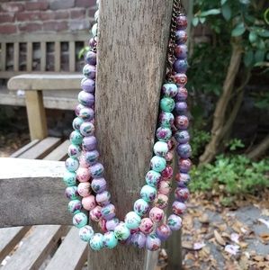 Three Necklaces ( Rose, mint and purple)